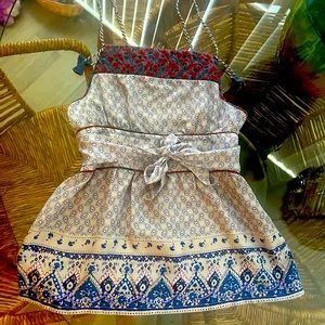 🌹Free People EUC Romantic Bohemian Quilted Different Patterns Colors Sz XS Top!